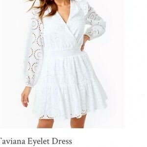 Lilly Pulitzer Taviana white eyelet dress.